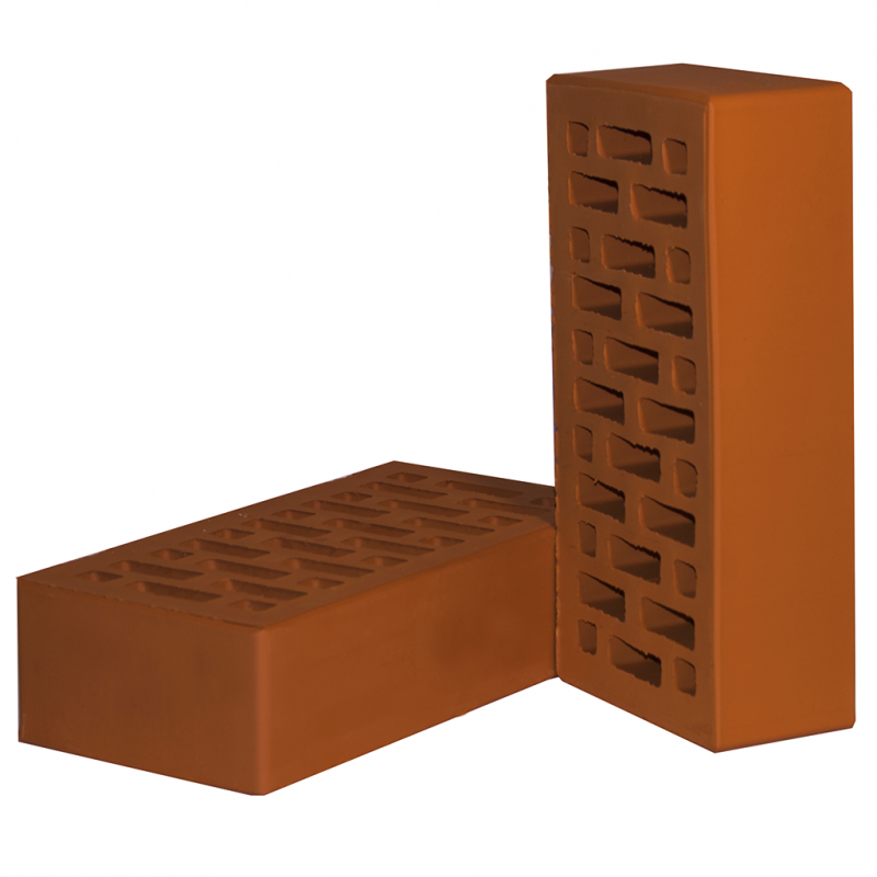 Кирпич НЗКМ одинарный эффективный (КР-л-пу-1НФ-К) Персик красный