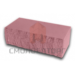 Кирпич силикатный декоративный колотый - Гнездово (розовый) 88*120*220 тычок
