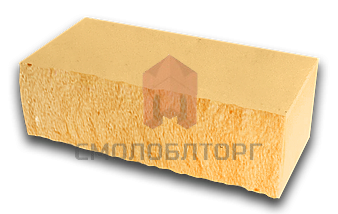 Кирпич силикатный декоративный колотый - Гнездово  (желтый) 88*90*250 ложок