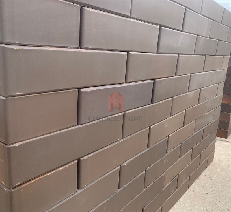 Кирпич облицовочный с флеш обжигом Графит 1НФ — Гладкий