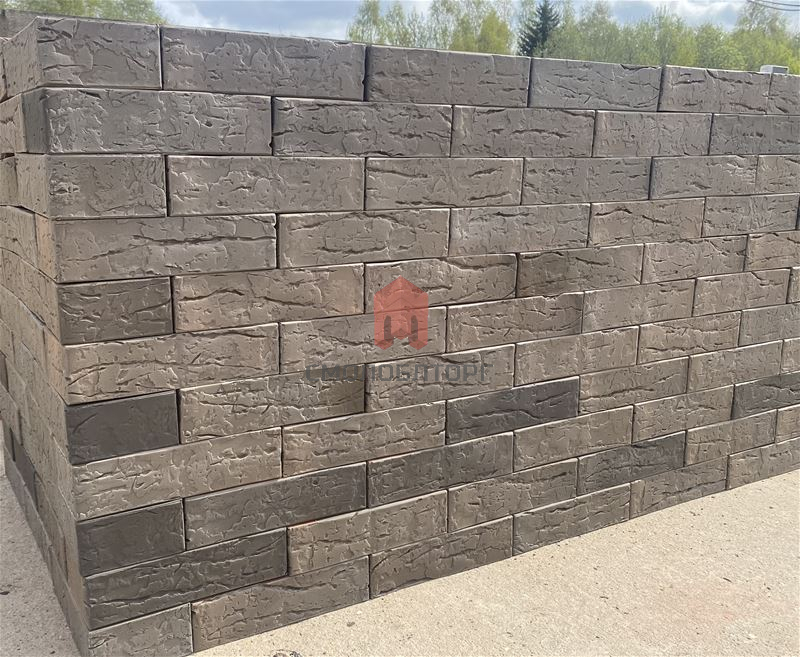 Кирпич облицовочный с флеш обжигом Графит 1НФ — Бук