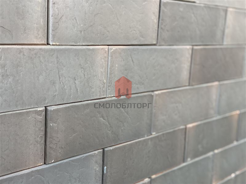 Кирпич облицовочный Графит с флеш обжигом 1,4НФ — Антика