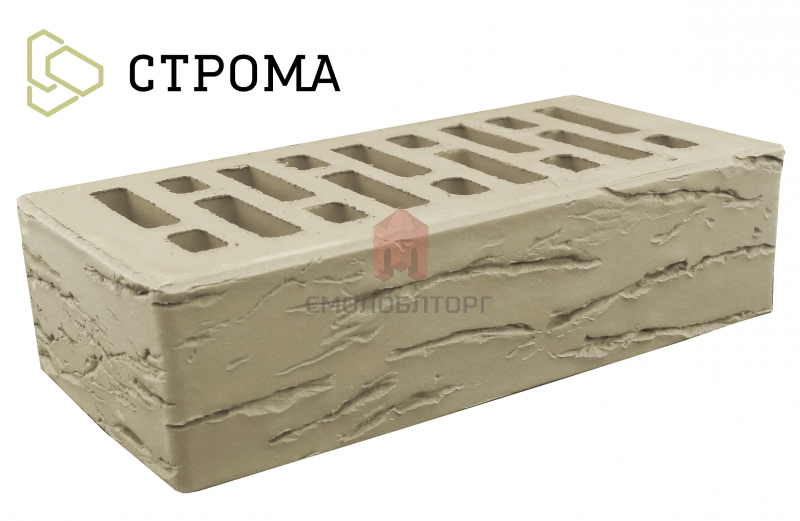 Кирпич «Строма» лицевой керамический пустотелый Латте Кора Дуба 1.4НФ