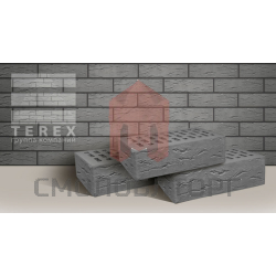 Кирпич облицовочный ТЕРЕКС | Серый рустик 1 NF