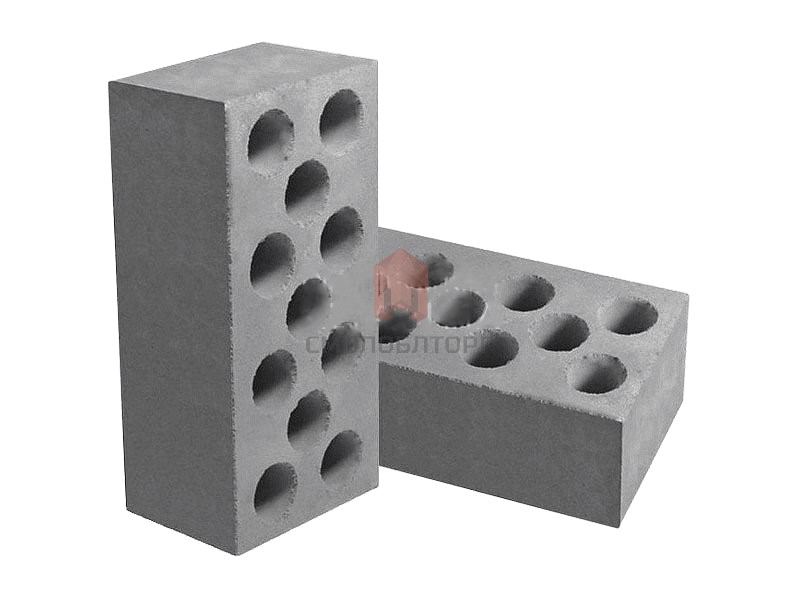 Кирпич силикатный полуторный лицевой 11-ти пустотный Графит