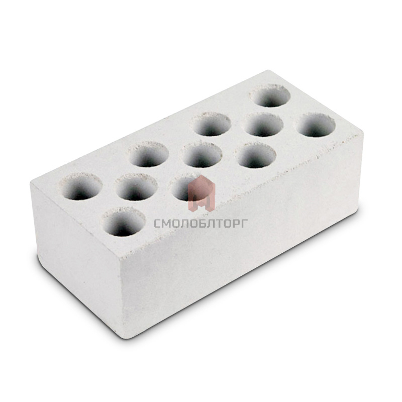 Кирпич силикатный полуторный лицевой 11-ти пустотный Белый